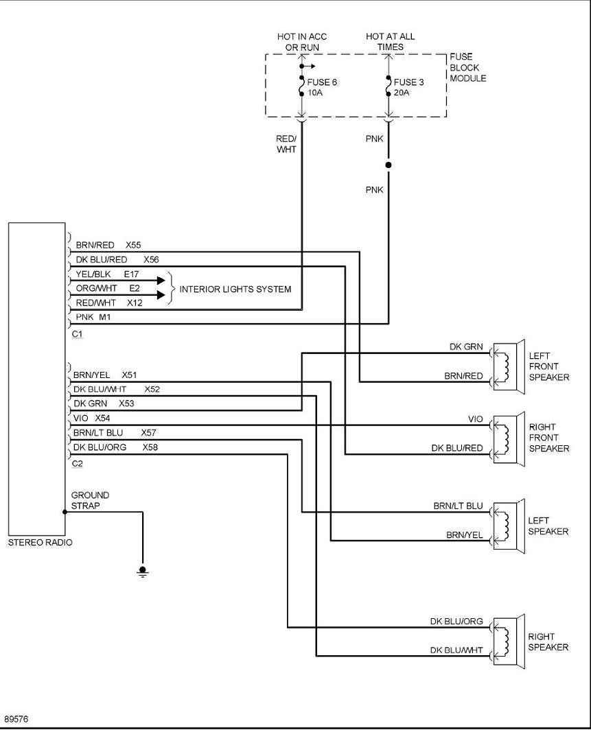 2004 Chrysler Crossfire Radio Wiring Diagram